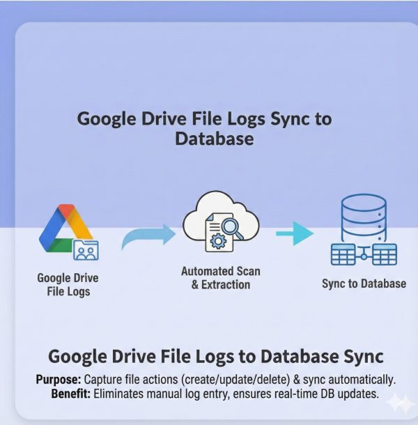 Google Drive File Logs Sync to Database