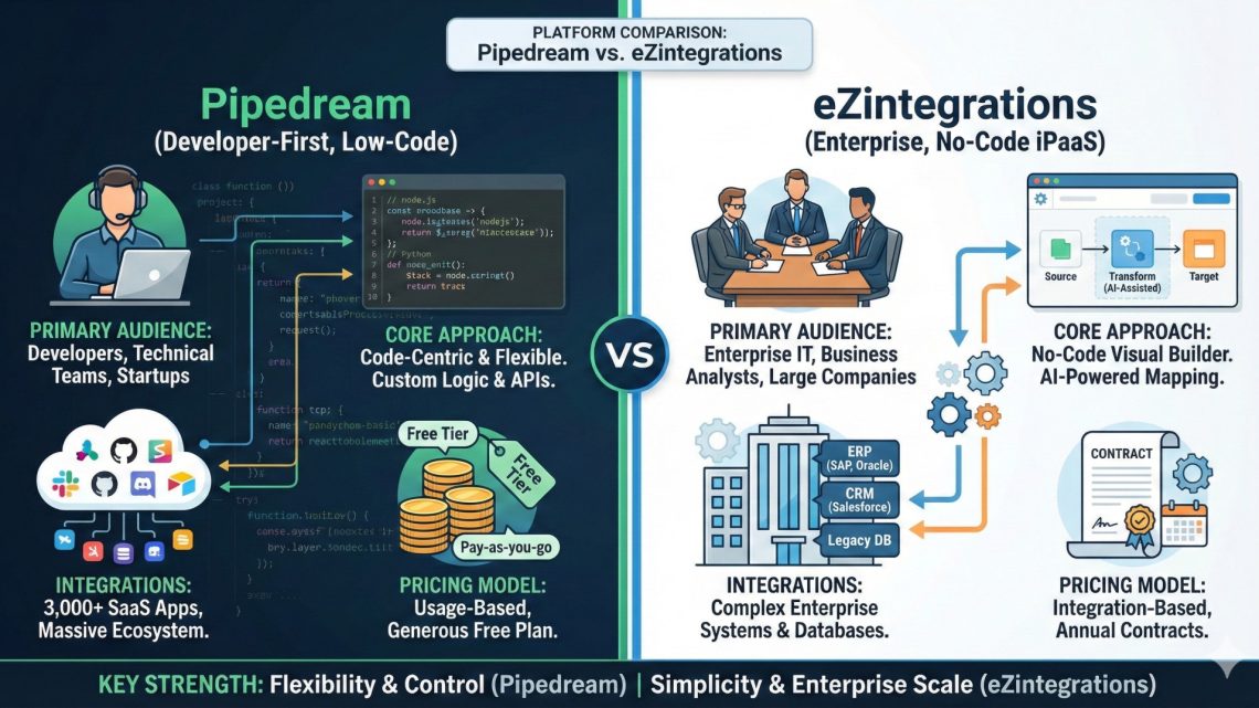 Pipedream vs eZintegrations
