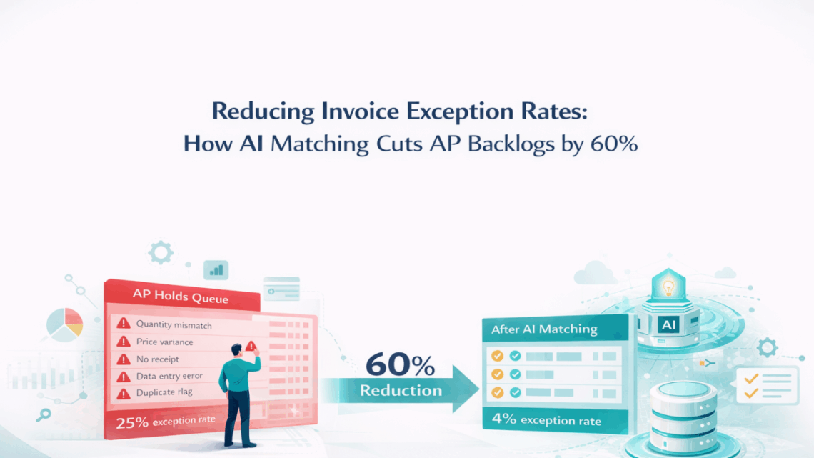 AI matching cuts AP backlog by 60% by reducing invoice exceptions