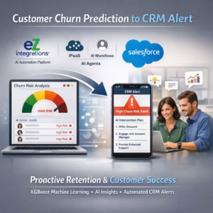 AI churn prediction workflow